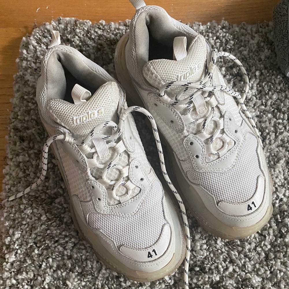 Balenciaga Triple S - White w/ Clear Sole